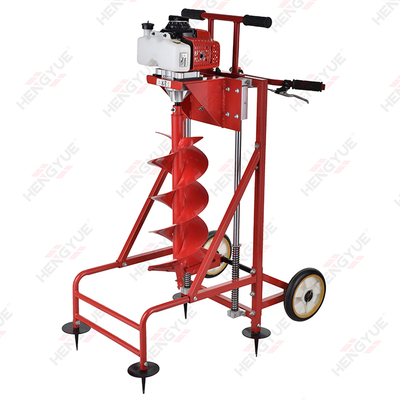 68 CC Grondboormachine met wiel en plank